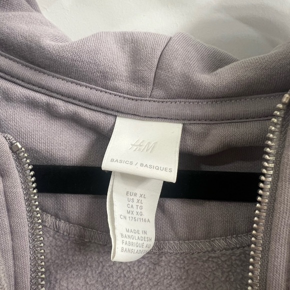 H&M Gray Zip-Up Hoodie | Size XL - Picture 2 of 5